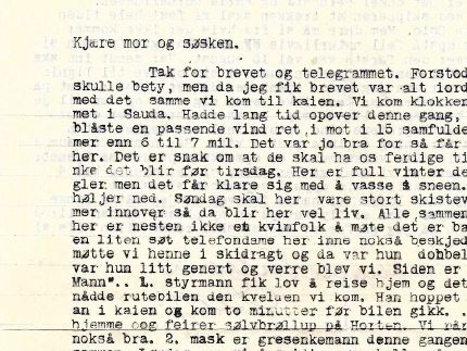 Brev fra Georg 12.02.1935 side 1