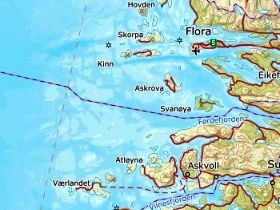 Beliggenhet. Buskøy ligger i Sogn og Fjordane nord for munningen av Sognefjorden.