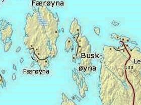 Nord Solund. Oversiktskart over øyene i Nord Solund.