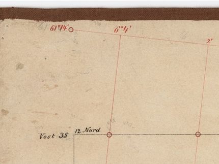 Kart over Nord Solund fra 1866.