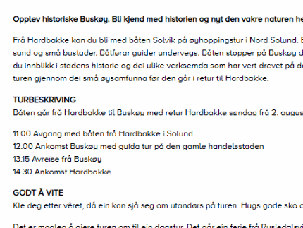 Øyhoppingstur til Nord Solund - beskrivelse.