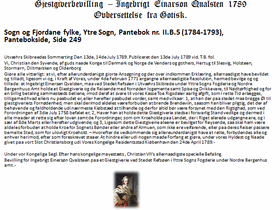 Gjestgiverbevilling utstedt i 1789 av Christian VII - oversatt